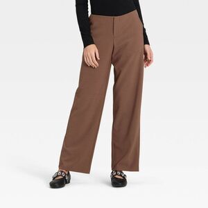 Open Box - A New Day - Women's Mid-Rise Bootcut Pants - A New Day Brown 6 Brown